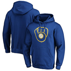 Milwaukee Brewers Cooperstown Collection Huntington Logo Fitted Pullover Hoodie - Royal