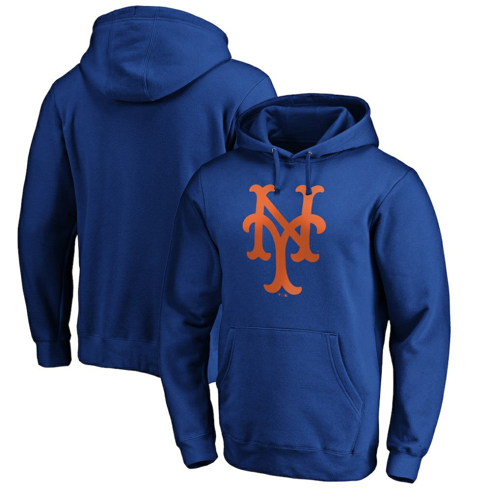 New York Mets Cooperstown Collection Huntington Logo Fitted Pullover Hoodie - Royal