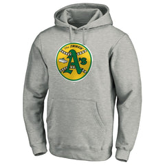 Athletics Cooperstown Collection Huntington Logo Fitted Pullover Hoodie - Heather Gray
