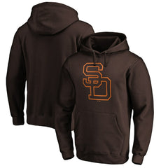 San Diego Padres Cooperstown Collection Huntington Logo Fitted Pullover Hoodie - Brown