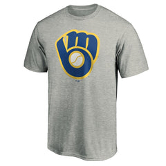Milwaukee Brewers Cooperstown Collection Huntington Logo T-Shirt - Heathered Gray