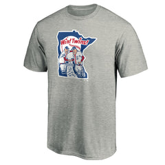 Minnesota Twins Cooperstown Collection Huntington Logo T-Shirt - Heathered Gray