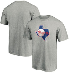 Texas Rangers Cooperstown Collection Huntington Logo T-Shirt - Heathered Gray