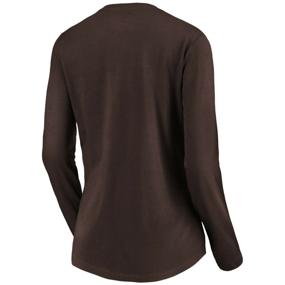 San Diego Padres Women's Core Distressed Team Long Sleeve T-Shirt - Brown