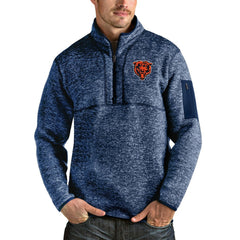 NFL Chicago Bears Antigua Bear Head Fortune Quarter-Zip Pullover Jacket