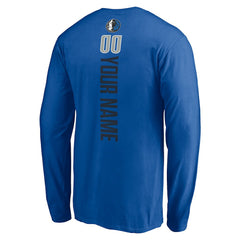 Dallas Mavericks Playmaker Personalized Name & Number Long Sleeve T-Shirt sale - Blue shop