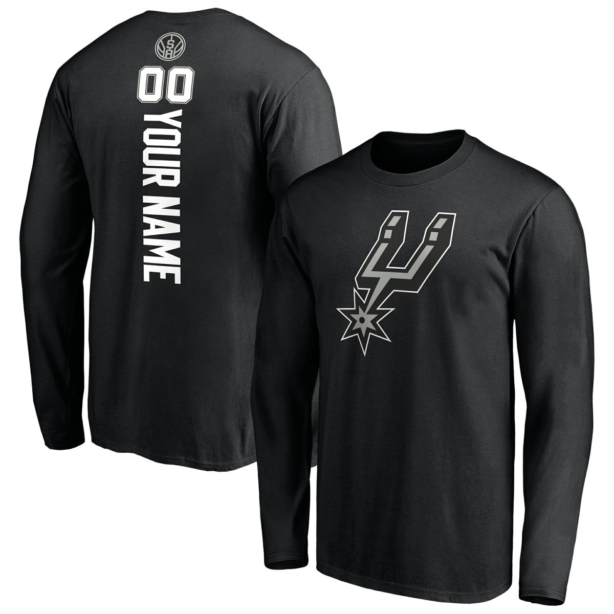 San Antonio Spurs Playmaker Personalized Name & Number Long Sleeve T-Shirt - Black cheap
