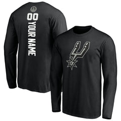 San Antonio Spurs Playmaker Personalized Name & Number Long Sleeve T-Shirt - Black cheap