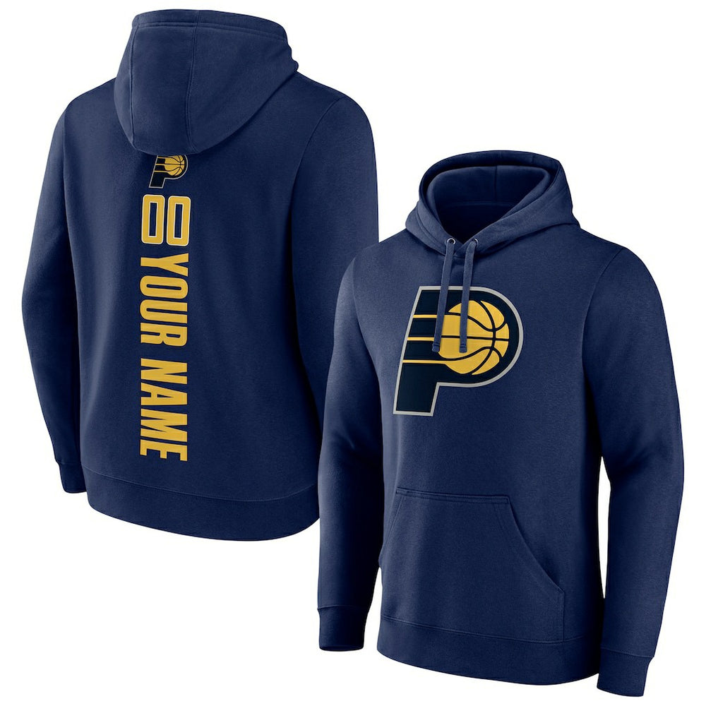 Indiana Pacers Playmaker Personalized Name & Number Pullover Hoodie - Navy shop