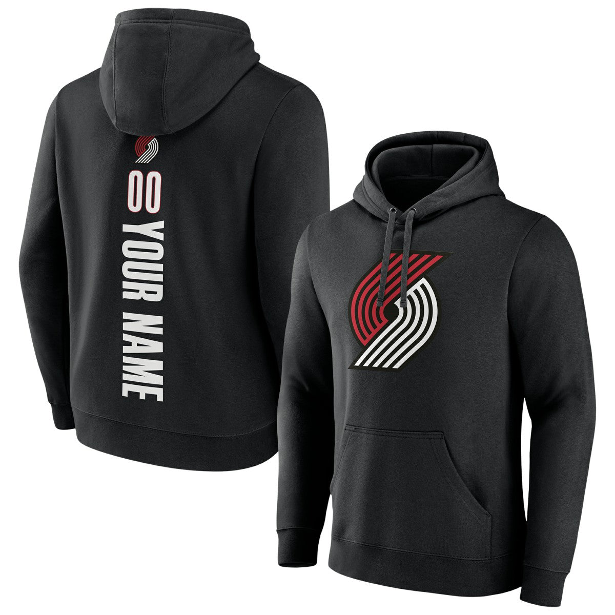 Portland Trail Blazers Playmaker Personalized Name & Number Pullover Hoodie - Black discount