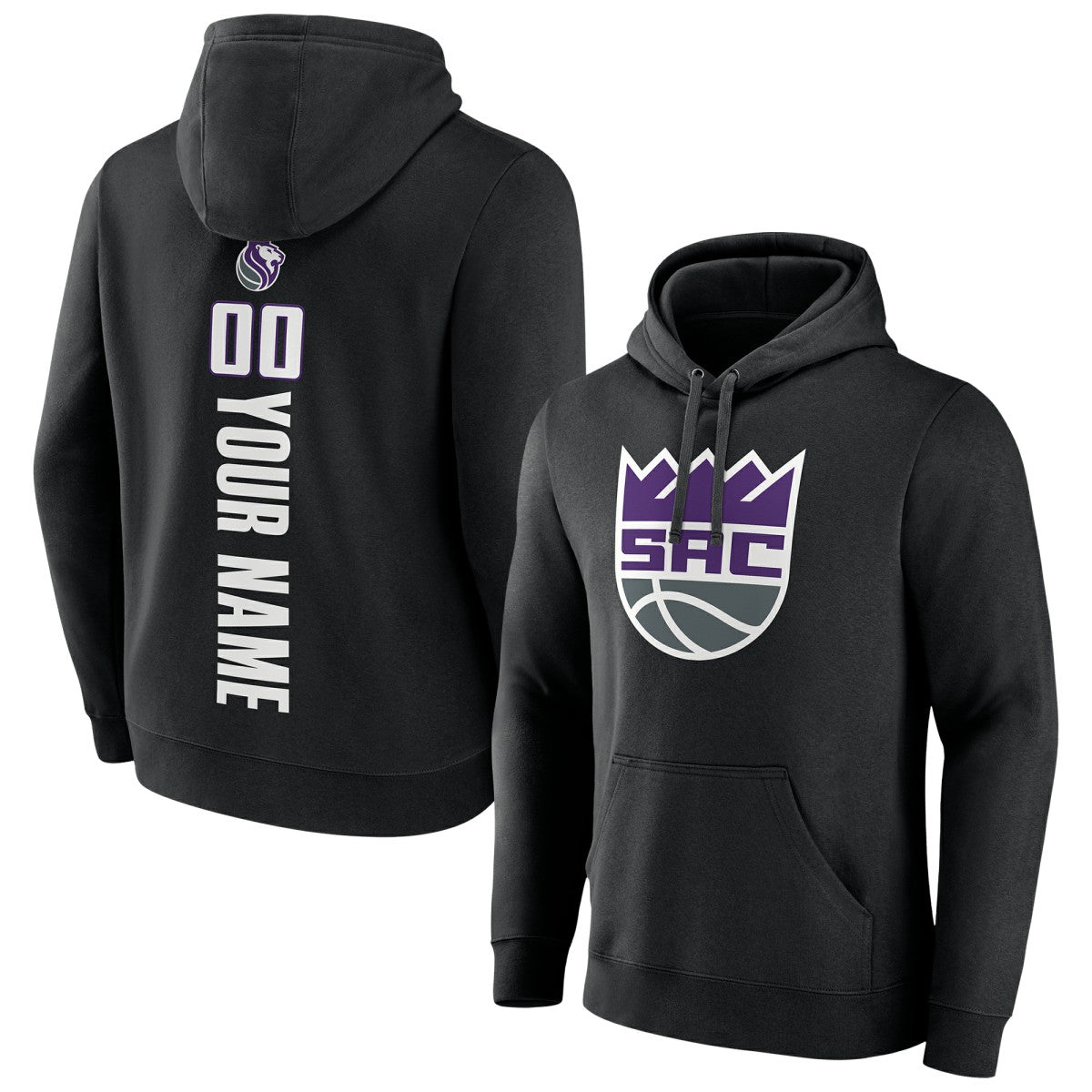 Sacramento Kings Playmaker Personalized Name & Number Pullover Hoodie - Black online