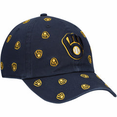 Milwaukee Brewers Women's Confetti Clean Up Adjustable Hat - Navy | 47 brand