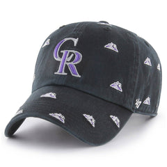 Colorado Rockies Women's Confetti Clean Up Adjustable Hat - Black | 47 brand