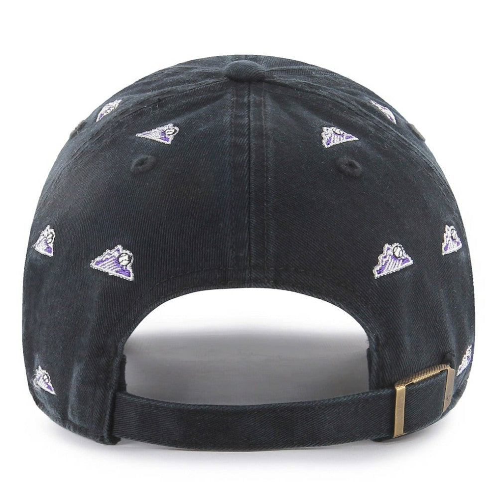 Colorado Rockies Women's Confetti Clean Up Adjustable Hat - Black | 47 brand