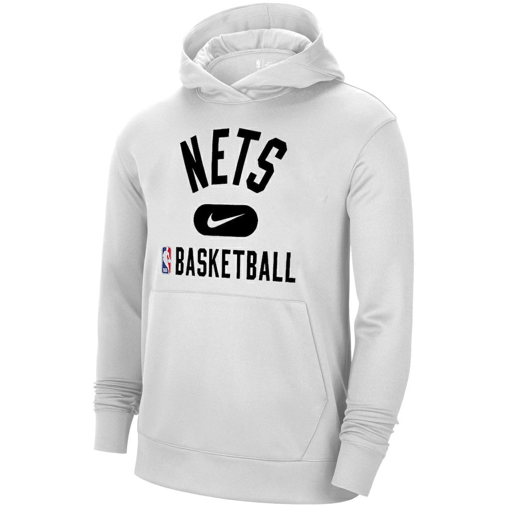 Brooklyn Nets 2021-2022 Spotlight On Court Performance Practice Pullover Hoodie - White | Nike on sale