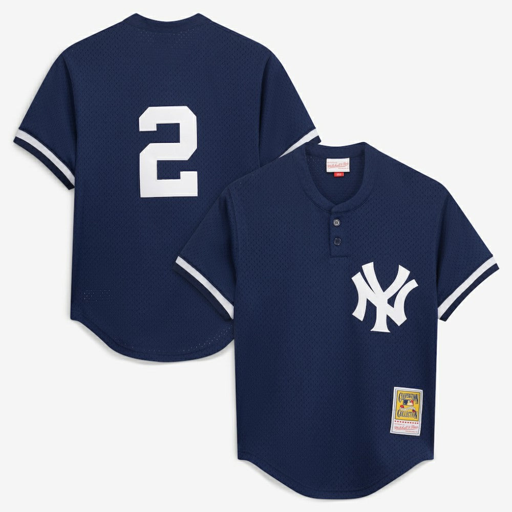 Derek Jeter New York Yankees Authentic Batting Practice Jersey - Navy | Mitchell & Ness