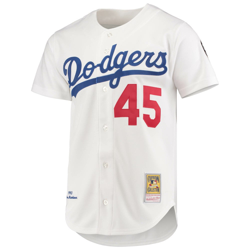 Pedro Martinez Los Angeles Dodgers 1993 Cooperstown Collection Home Authentic Jersey - White | Mitchell & Ness