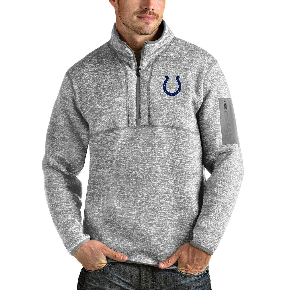 NFL Indianapolis Colts Antigua Team Logo Fortune Quarter-Zip Pullover Jacket