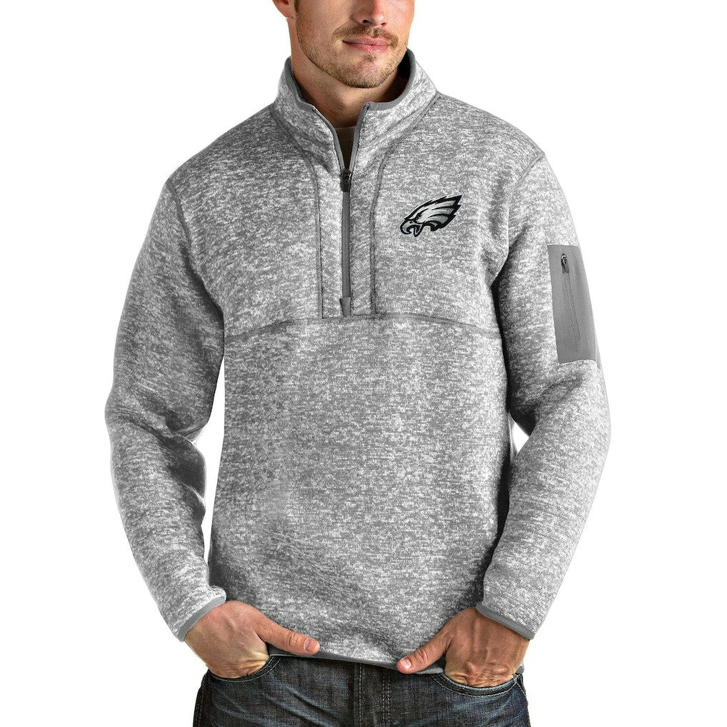NFL Philadelphia Eagles Antigua Team Logo Fortune Quarter-Zip Pullover Jacket