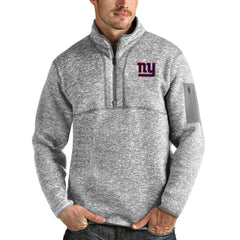 NFL New York Giants Antigua Team Logo Fortune Quarter-Zip Pullover Jacket