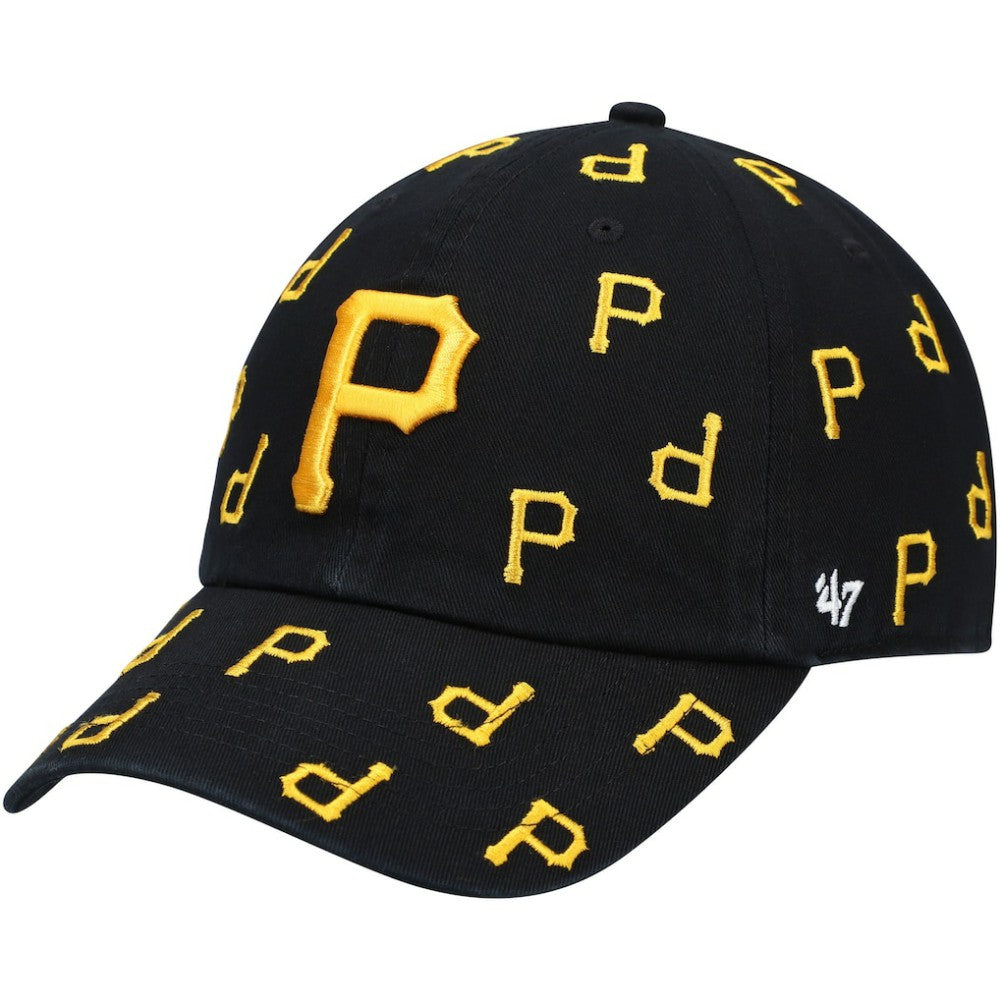Pittsburgh Pirates Women's Confetti Clean Up Adjustable Hat - Black | 47 brand
