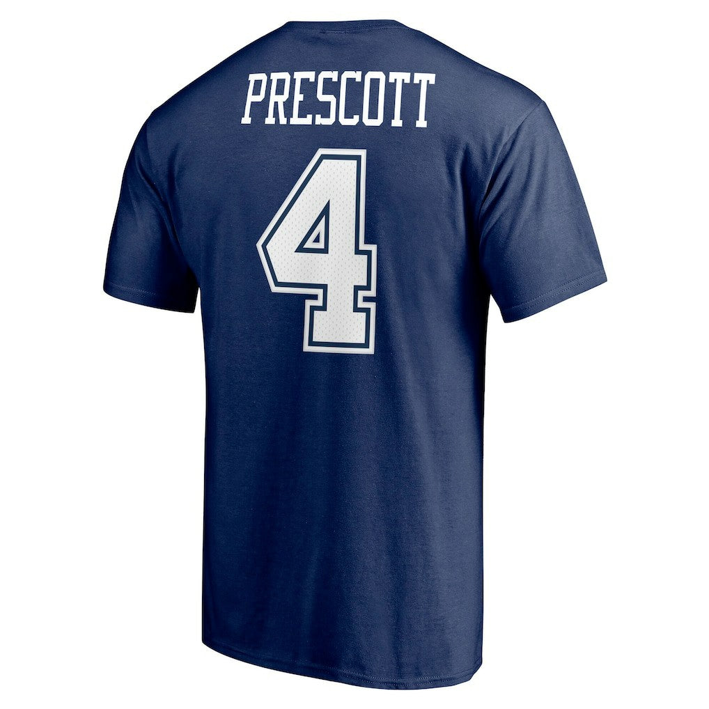 NFL Dallas Cowboys Dak Prescott  Player Icon Name & Number T-Shirt
