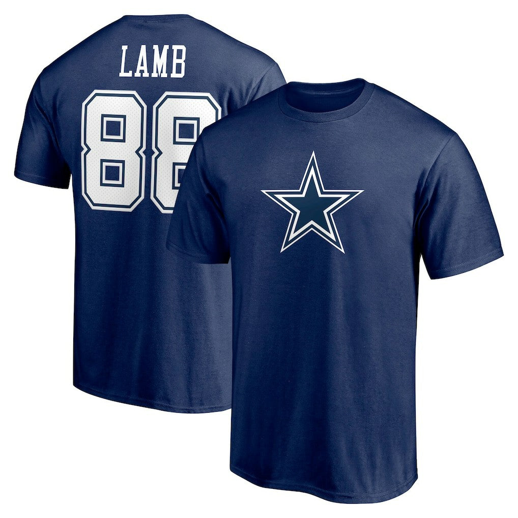 NFL Dallas Cowboys CeeDee Lamb  Player Icon Name & Number T-Shirt