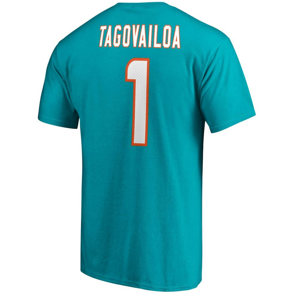 NFL Miami Dolphins Tua Tagovailoa  Player Icon Name & Number T-Shirt