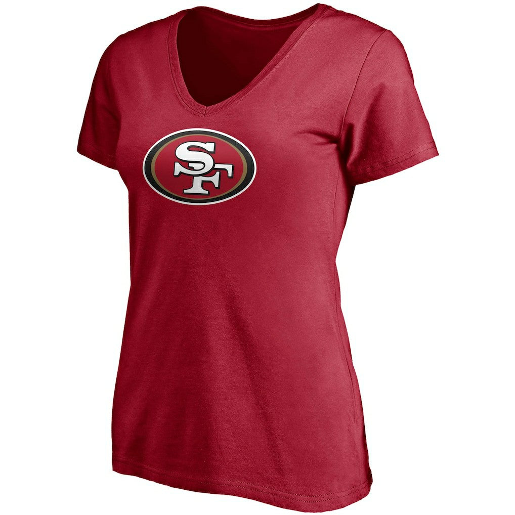 NFL San Francisco 49ers Nick Bosa  Women's Player Icon Name & Number V-Neck T-Shirt