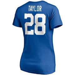 NFL Indianapolis Colts Jonathan Taylor  Women's Player Icon Name & Number V-Neck T-Shirt
