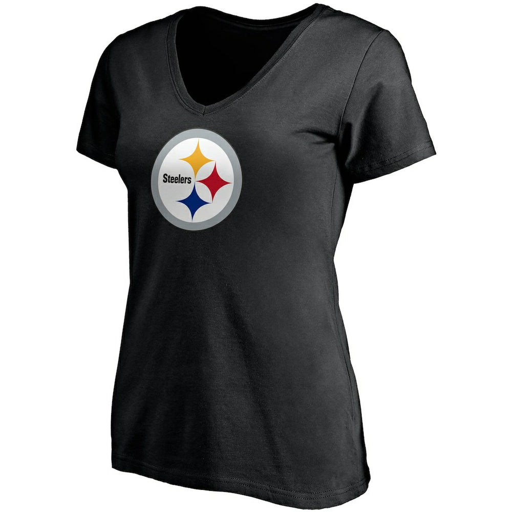 NFL Pittsburgh Steelers T.J. Watt  Women's Player Icon Name & Number V-Neck T-Shirt