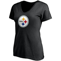 NFL Pittsburgh Steelers T.J. Watt  Women's Player Icon Name & Number V-Neck T-Shirt