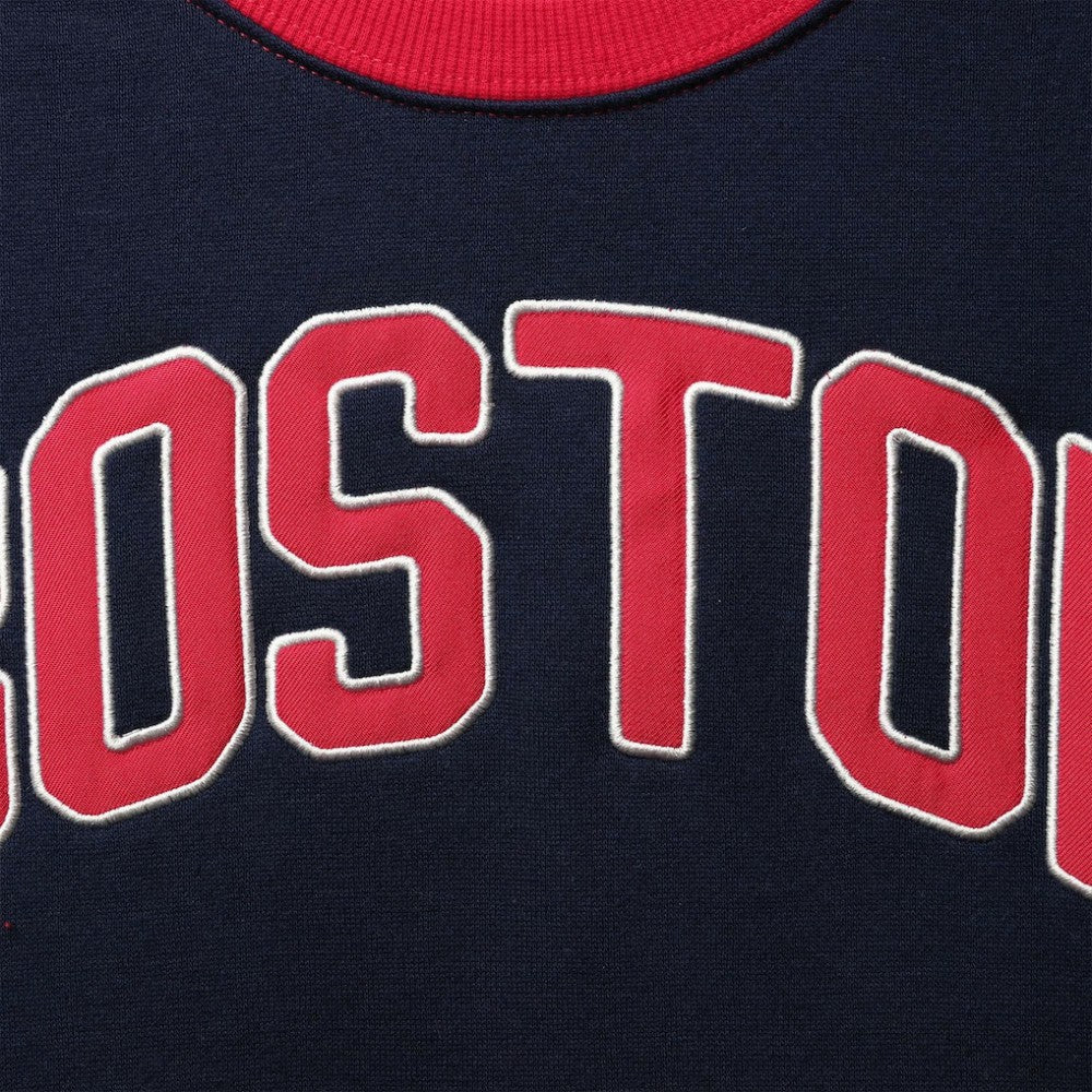 Boston Red Sox Starter Women's Baseline Raglan Pullover Sweatshirt - Red/Navy