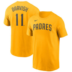 Yu Darvish San Diego Padres Name & Number T-Shirt - Gold | Nike