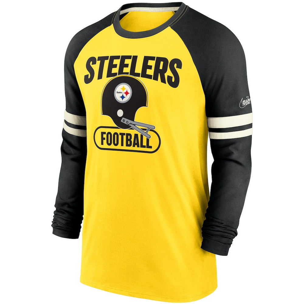 NFL Pittsburgh Steelers Throwback Raglan Long Sleeve T-Shirt