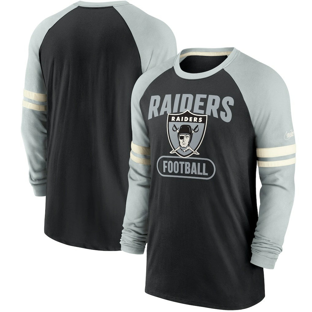 NFL Las Vegas Raiders Throwback Raglan Long Sleeve T-Shirt