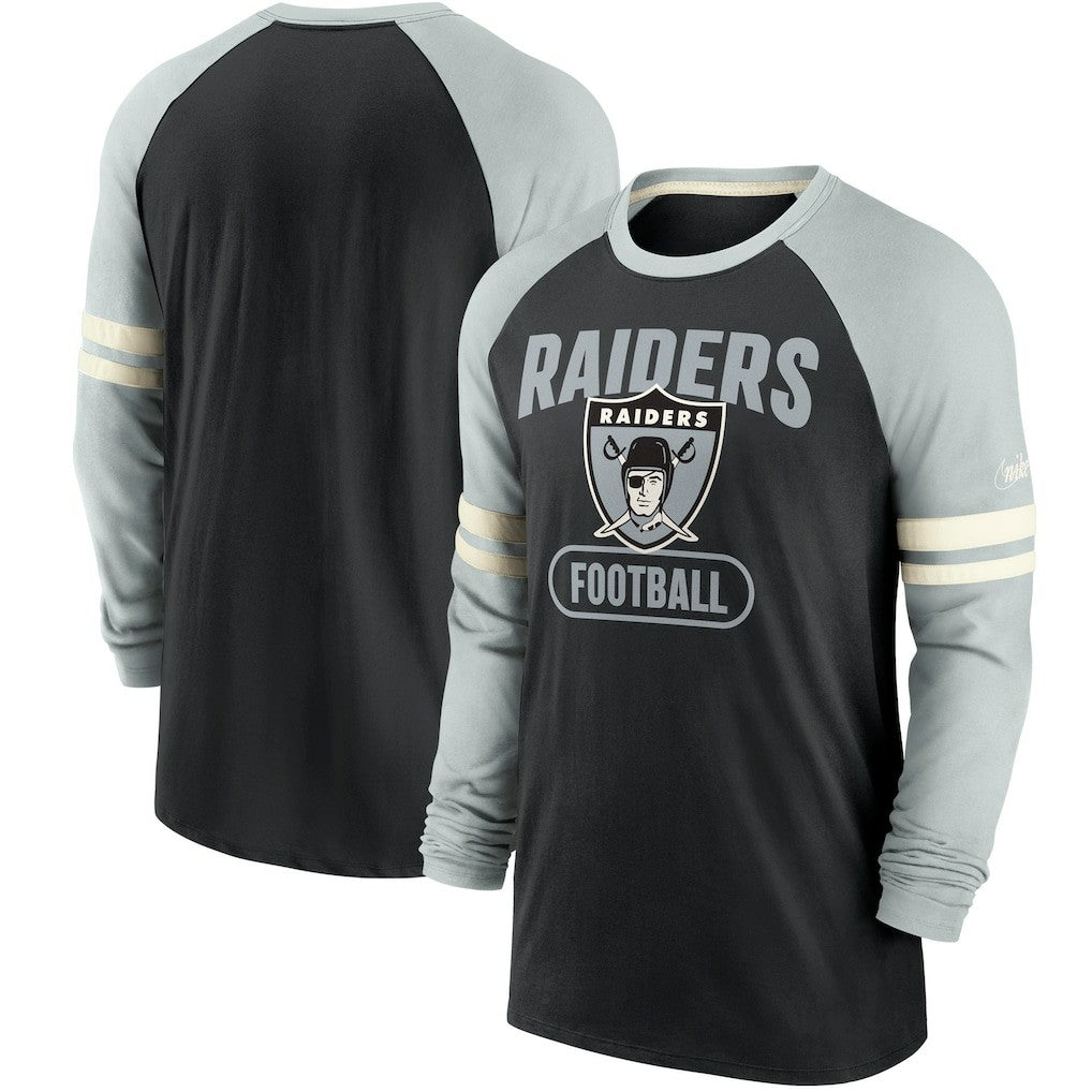 NFL Las Vegas Raiders Throwback Raglan Long Sleeve T-Shirt