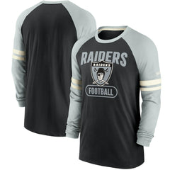 NFL Las Vegas Raiders Throwback Raglan Long Sleeve T-Shirt