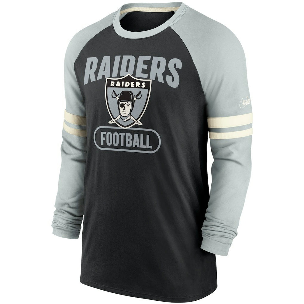 NFL Las Vegas Raiders Throwback Raglan Long Sleeve T-Shirt