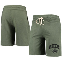 Cincinnati Reds Concepts Sport Mainstream Tri-Blend Shorts - Heathered Olive