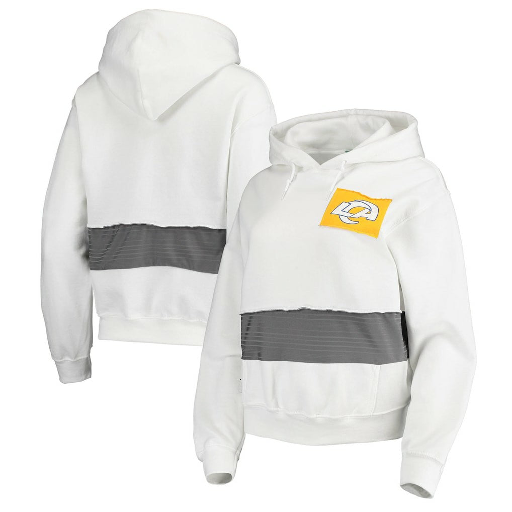 NFL Los Angeles Rams Refried Apparel Women's Sustainable Crop Dolman Pullover Hoodie