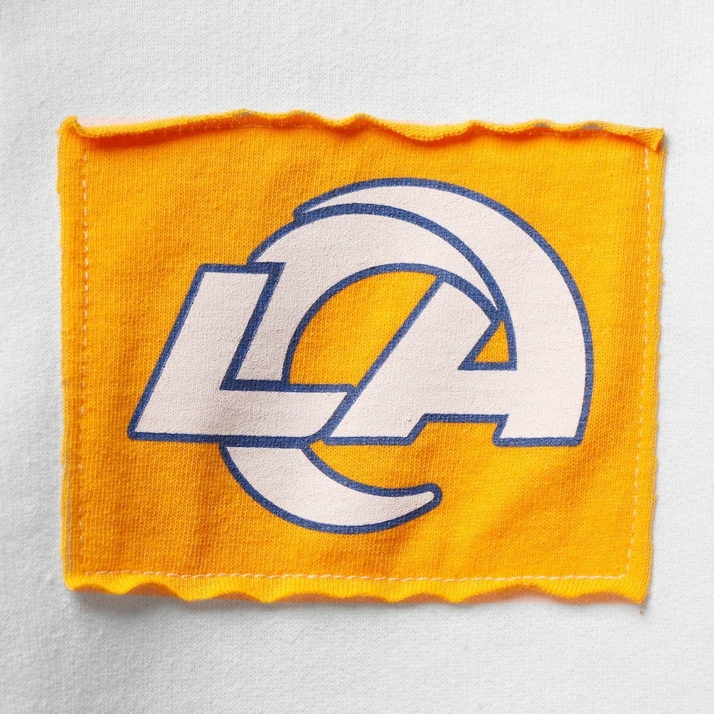 NFL Los Angeles Rams Refried Apparel Women's Sustainable Crop Dolman Pullover Hoodie