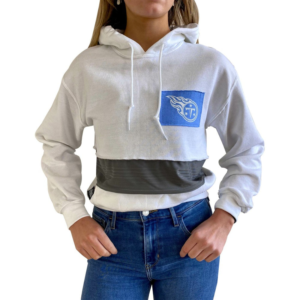 NFL Tennessee Titans Refried Apparel Women's Sustainable Crop Dolman Pullover Hoodie
