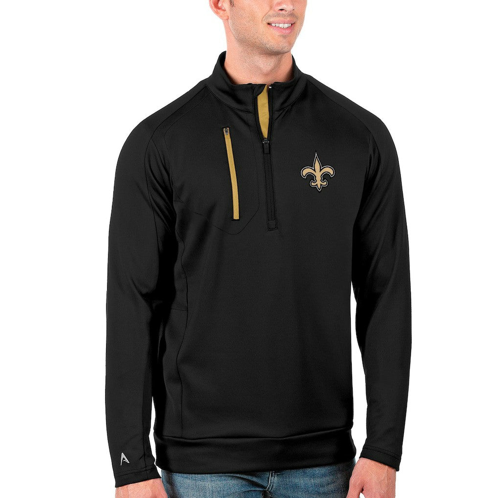 NFL New Orleans Saints Antigua Generation Quarter-Zip Pullover Jacket
