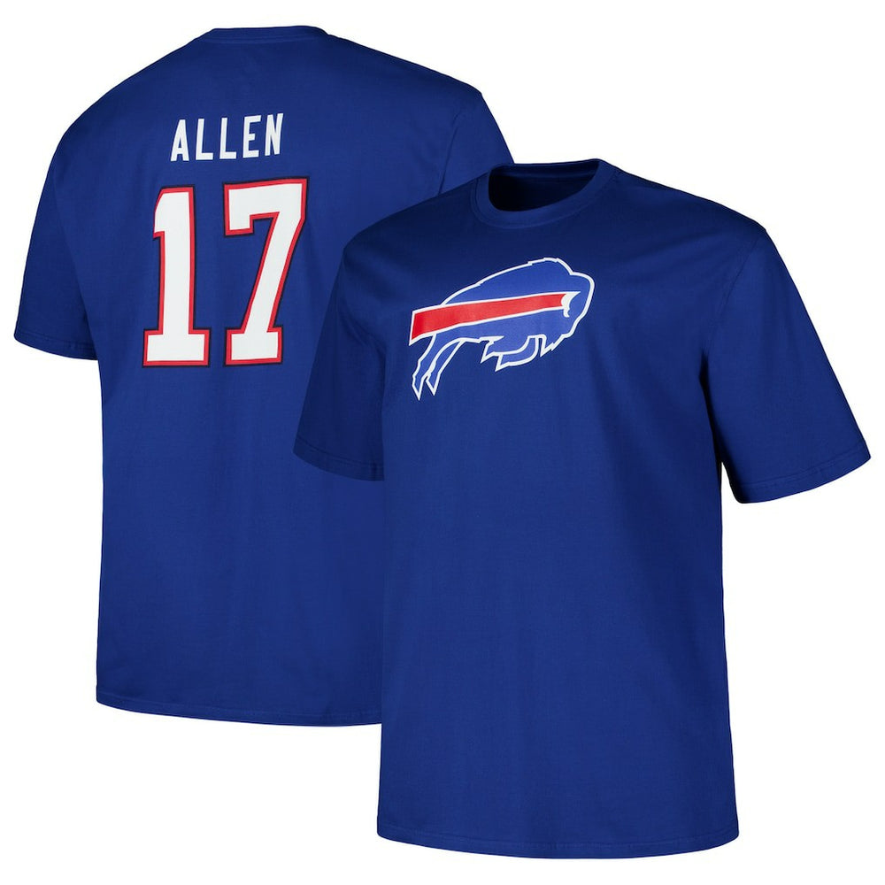 NFL Buffalo Bills Josh Allen  Big & Tall Player Name & Number T-Shirt