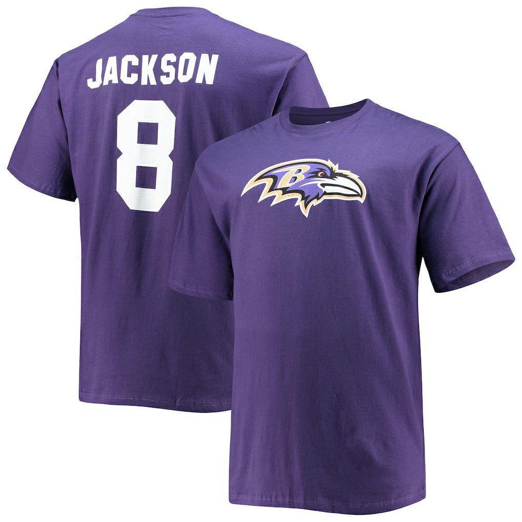 NFL Baltimore Ravens Lamar Jackson  Big & Tall Player Name & Number T-Shirt