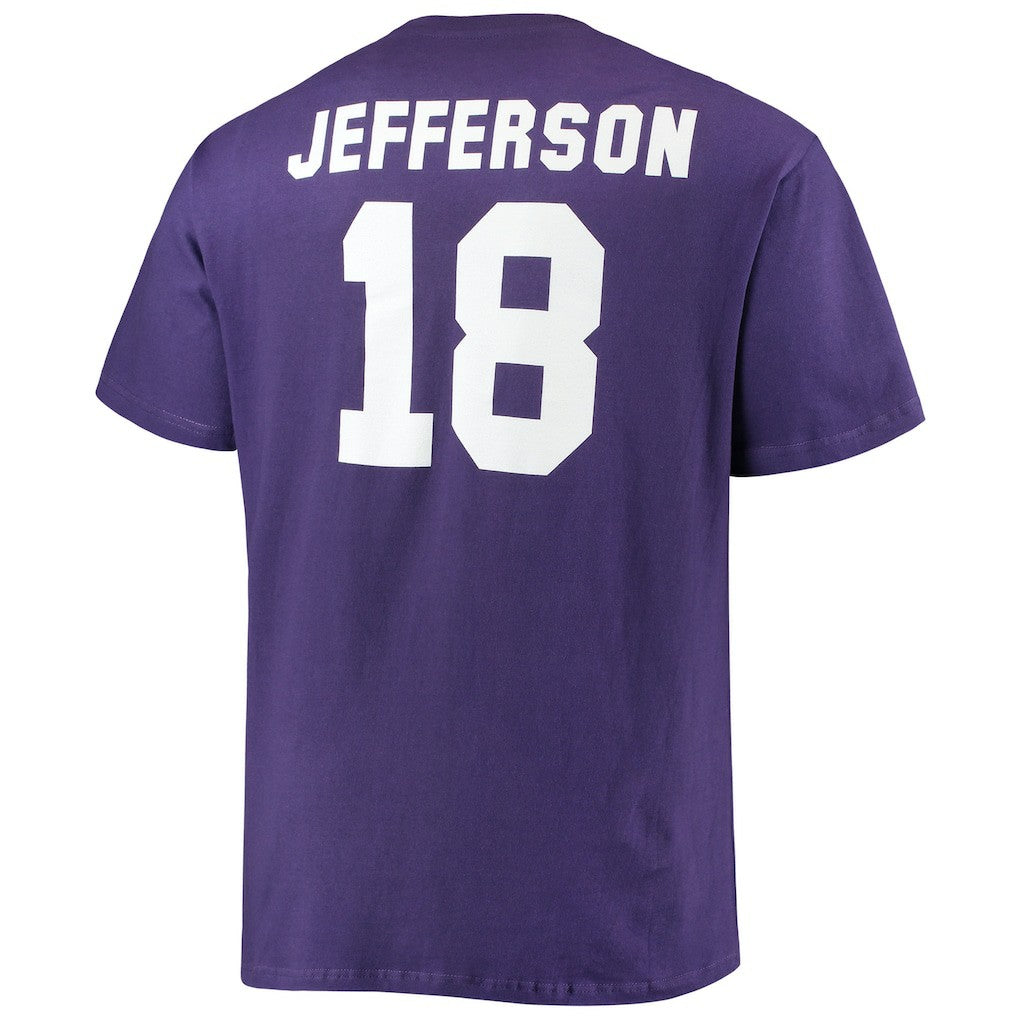 NFL Minnesota Vikings Justin Jefferson  Big & Tall Player Name & Number T-Shirt