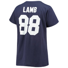 NFL Dallas Cowboys CeeDee Lamb  Women's Plus Size Name & Number V-Neck T-Shirt