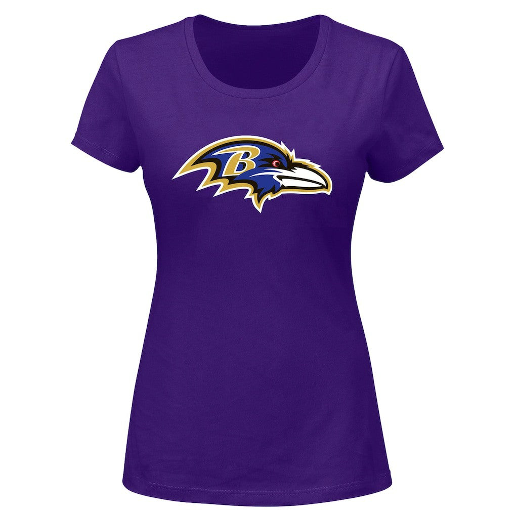 NFL Baltimore Ravens Lamar Jackson  Women's Plus Size Name & Number V-Neck T-Shirt