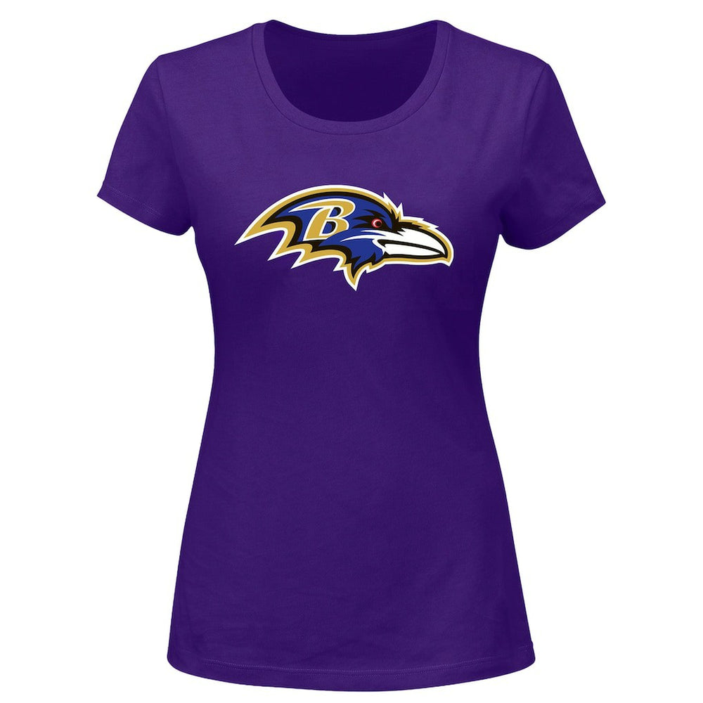 NFL Baltimore Ravens Lamar Jackson  Women's Plus Size Name & Number V-Neck T-Shirt